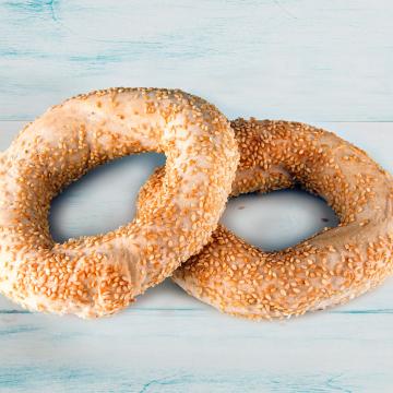 Gluten Free Round Sesame Bagel, Pre-cooked Frozen